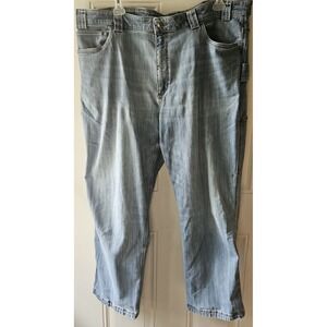 Duluth Trading Ballroom Double Flex Jeans Mens 44x32 Relaxed Fit Blue Denim...